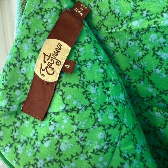 Eva Franco Green Striped Pencil Skirt Sz S - Picture 7 of 12